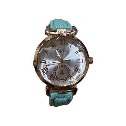 MUL05 - Ladies watch with green colour belt