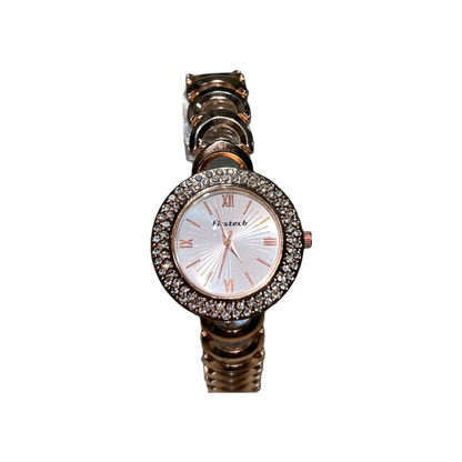 MUL03 - Diamond studded Rose gold watch