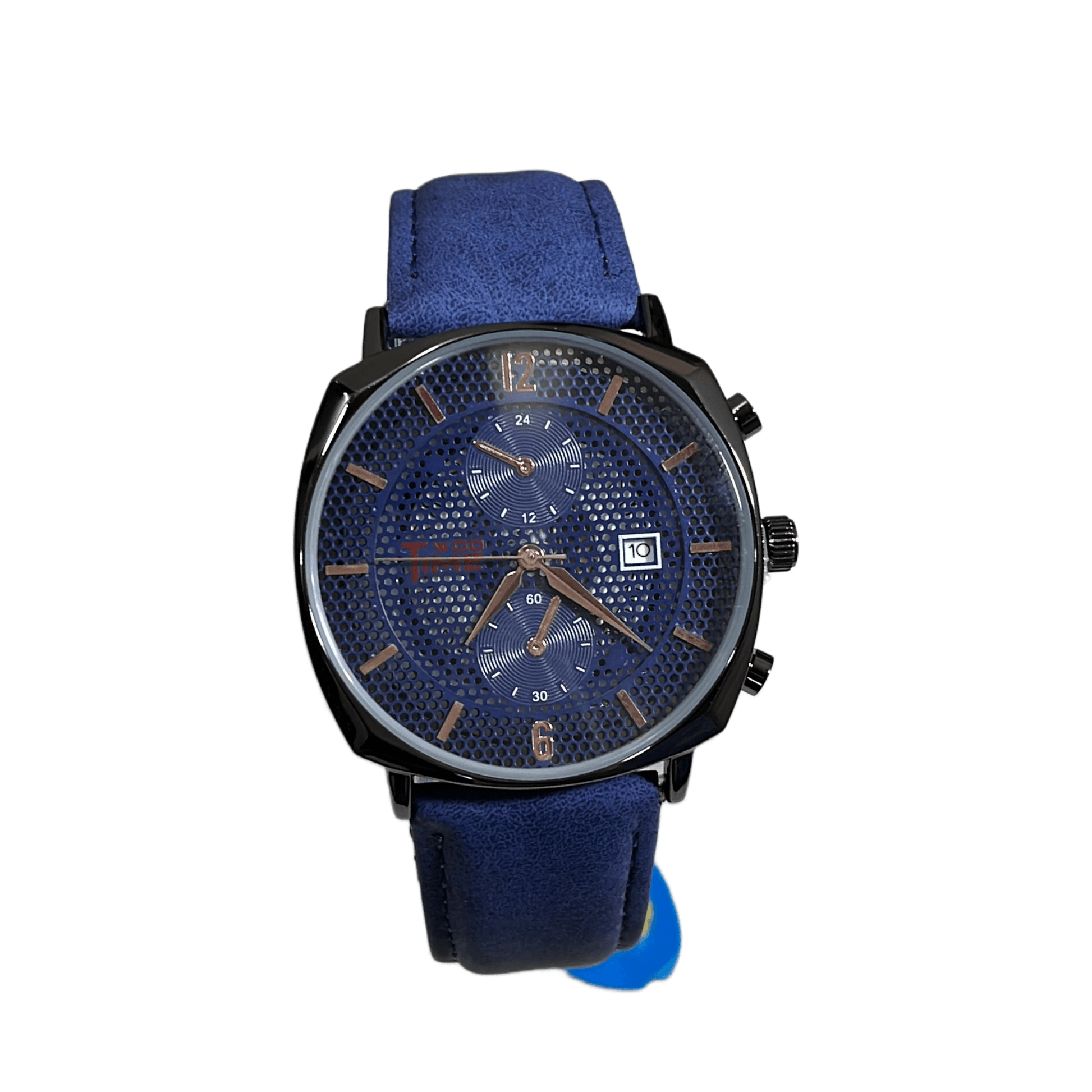 Blue leather watch for men