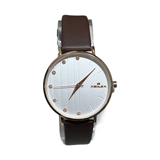 MUL18-White dial brown belt slim watch