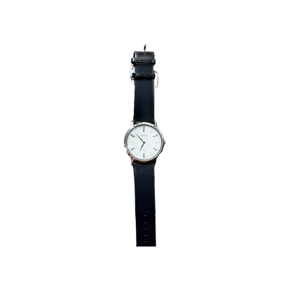 dark blue belt watch