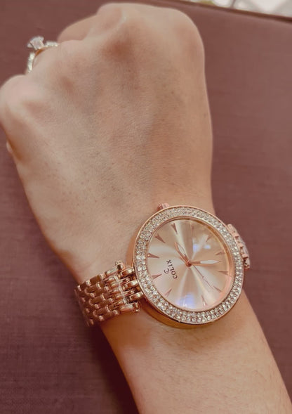 MUL13- Big dial watch in Rose gold