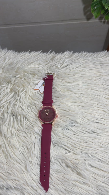 Dark Pink watch for women full view video