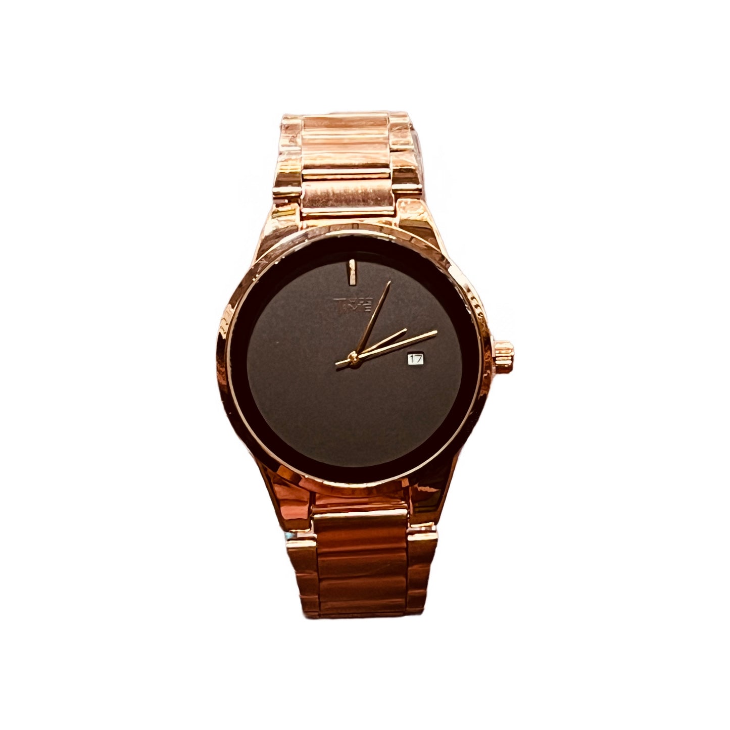 slim rose gold watch black men